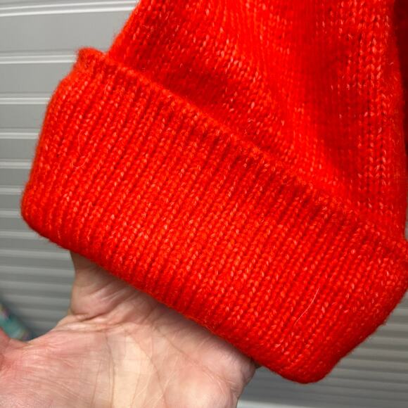 H&M LOGG Label of Graded Goods Orange Hooded Oversized Wool Blend Sweater Size M - Picture 6 of 12